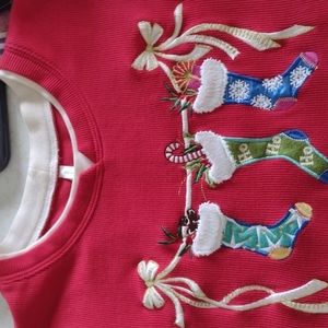 Christmas sweater from White Stag. Size L Large. Stockings. Excellent condition
